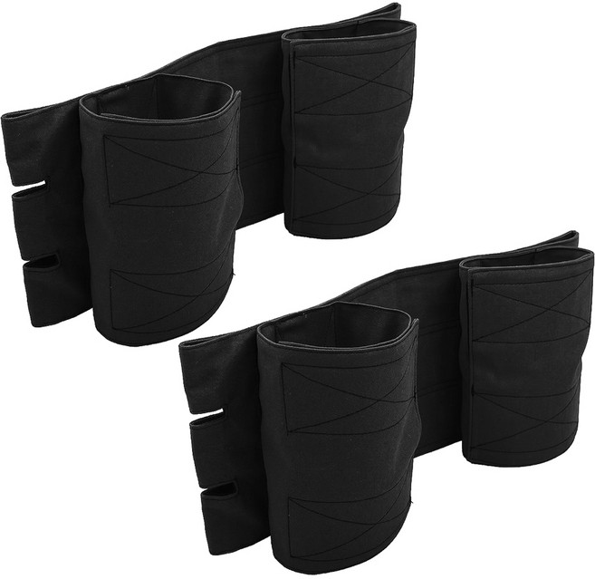 아띠꼴로 완벽고정 휠체어 다리 고정 안전 벨트 보호대 스트랩, 2개, WLB-101 에센셜블랙