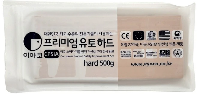 이야코 프리미엄 유토 하드 500g, 점토색상, 1개 - 쿠팡