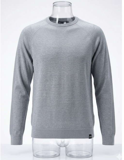 [언더아머_스포츠] 기능성 골프 니트 티셔츠 남성 Grey 제로웨이스트 고기능 섬유 TM1373684 GOLF 인텔리니트