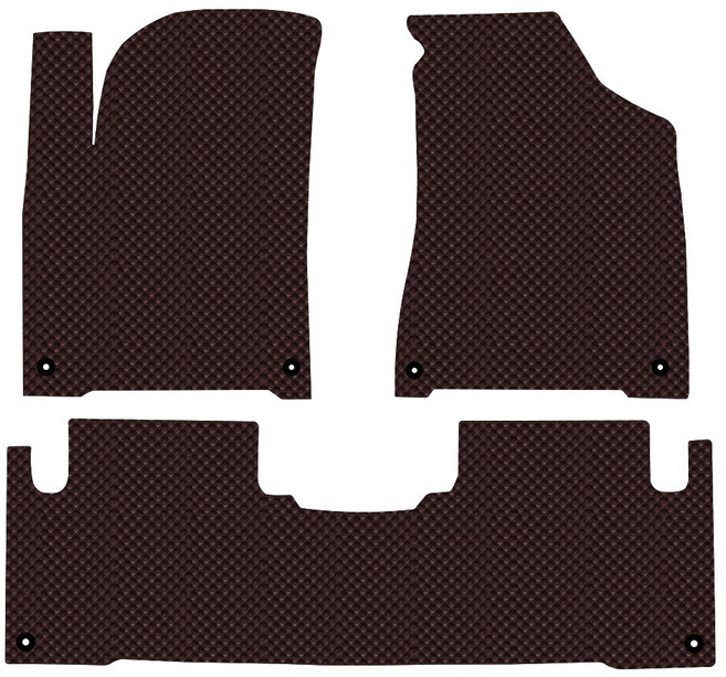 DXSOAUTO 코란도C (2010~2018) 전용 3D 엠보싱 차세대 고무매트 1열2열 세트, 브라운, 312 코란도C
