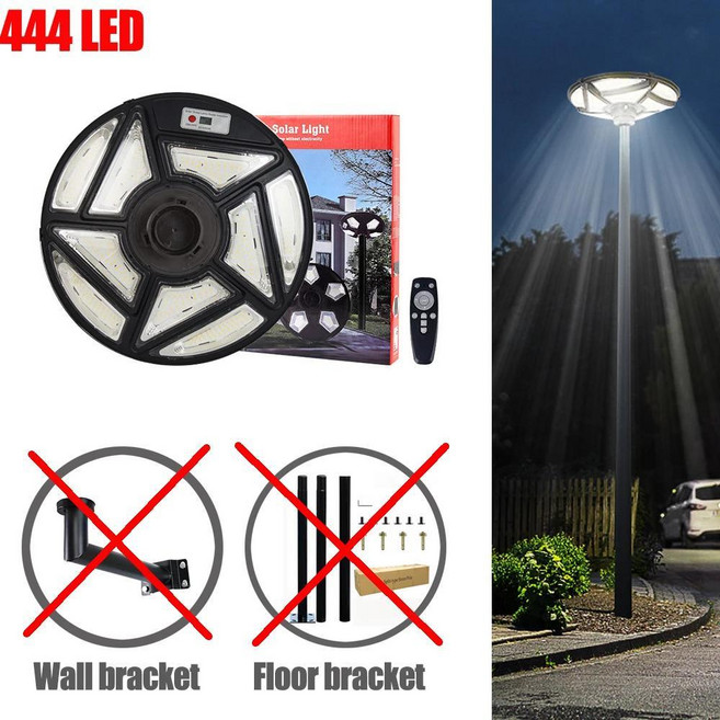 태양광 가로등 LED외등 야외 정원 공원 전원 실외 일체형 LED 정원등 인체감지 슬림 UFO, 4)GJX-UHLN444