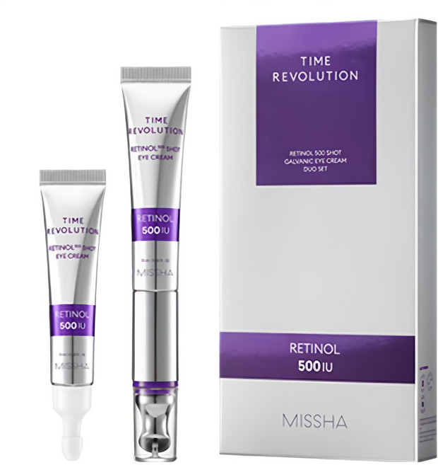 미샤 타임 레볼루션 레티놀 500샷 갈바닉 아이크림 듀오 세트 15ml + 15ml, 1개
