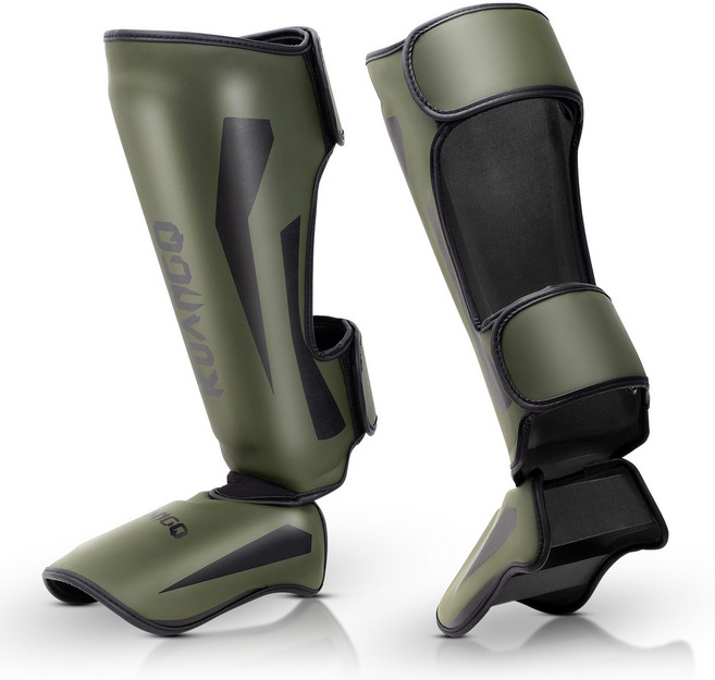 FIVING 킥복싱 MMA 무에타이 정강이 보호대 격투기 태권도, 1세트, 그린