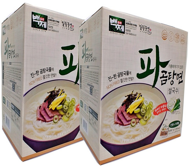 백제 일월풍면 파곰탕면 쌀국수 10p, 20개, 100g