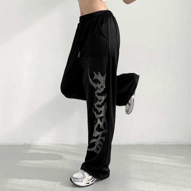 루트엑스 BBK103 큐빅프린팅 줌바댄스 와이드 팬츠