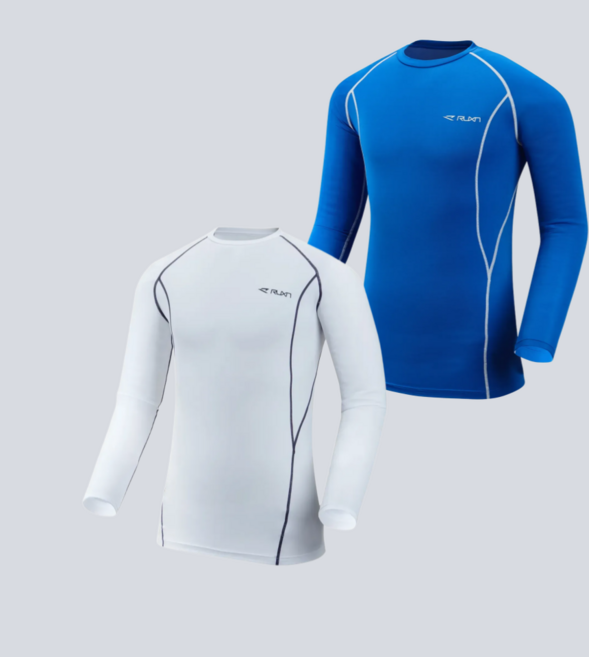 1+1 럭슨 남성 스포츠 기능성 긴팔 라운드 언더레이어 컴프레션 베이스레이어 짐웨어 런닝 조깅 헬스복 축구 야구