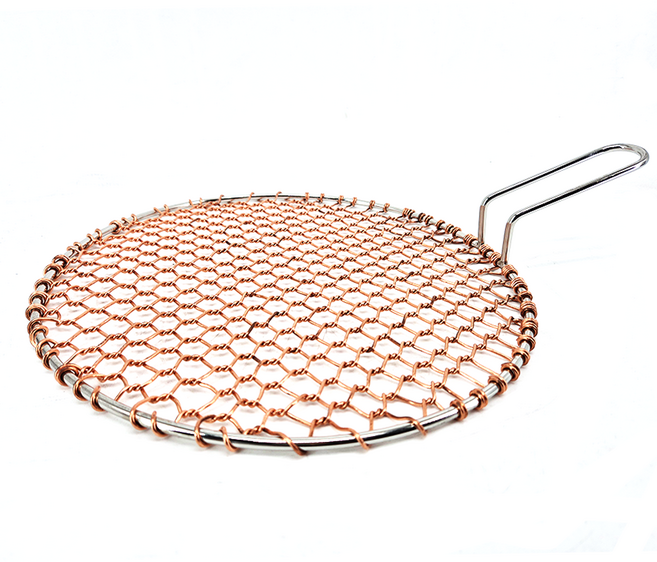 구리 석쇠 광양 동석쇠 원형 33cm 손잡이 높이 3cm, 1개