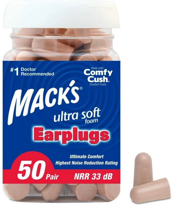 Mack's Dreamgirl 耳塞 適用於小耳道, 1個, 膚色(超柔軟) 33dB, 50雙