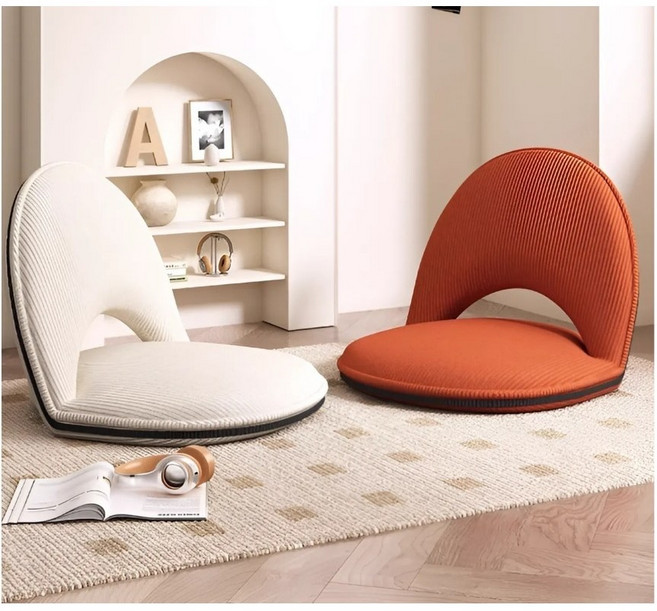 그린마켓 등받이 각도조절 좌식 쿠션의자 4가지 색상, 진그레이