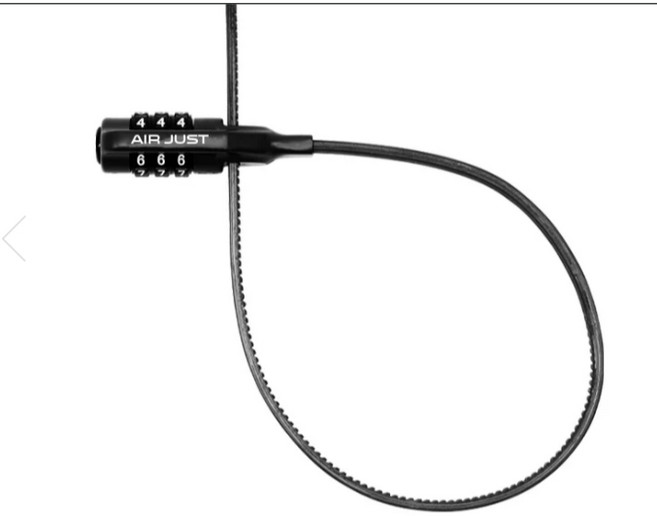 ULAC ONEZIP AIR JUST 鋼板束帶車鎖 密碼鎖 輕量便利, 黑色, 1個