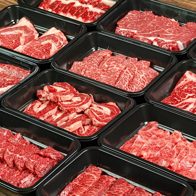 [황금축산]1등급 숙성암소 한우 마음껏 골라담기!! 등심/안심/갈비살/치마살 300g, 갈비살 300g, 1개