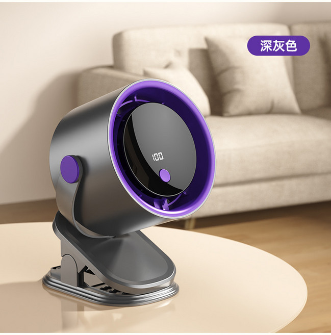 桌面風扇家用高速風扇辦公室小型電風扇usb充電式循環扇, 無規格, 夾子款黑色