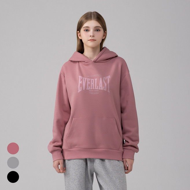 에버라스트 여성 기모 후드티 캥거루 스웨트셔츠
