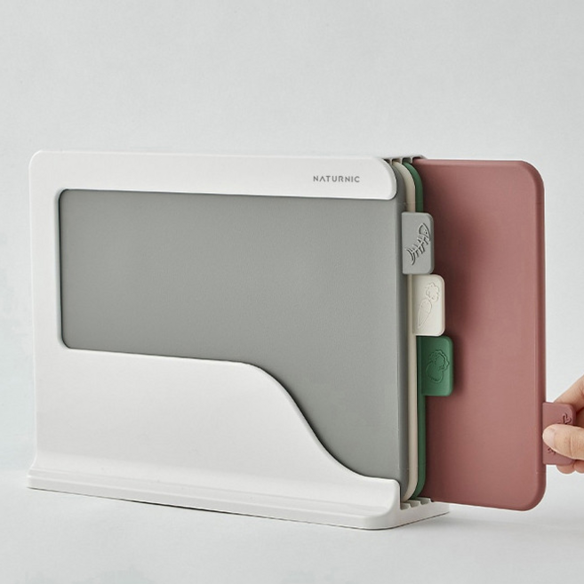 포웨이 인덱스도마 4P 세트 위생 이유식 주방 양면 도마, 포웨이인덱스도마4P, 1개