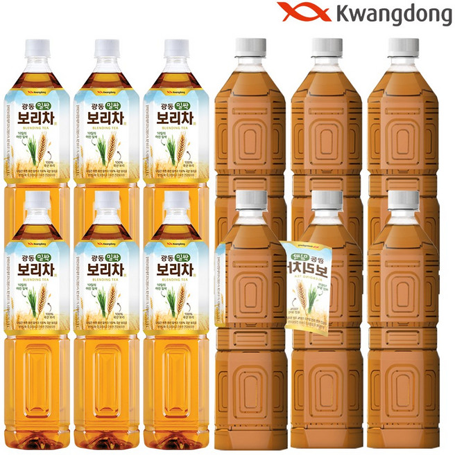 [광동직영] 밀싹보리차 라벨랜덤 1.5L 12et, 12개