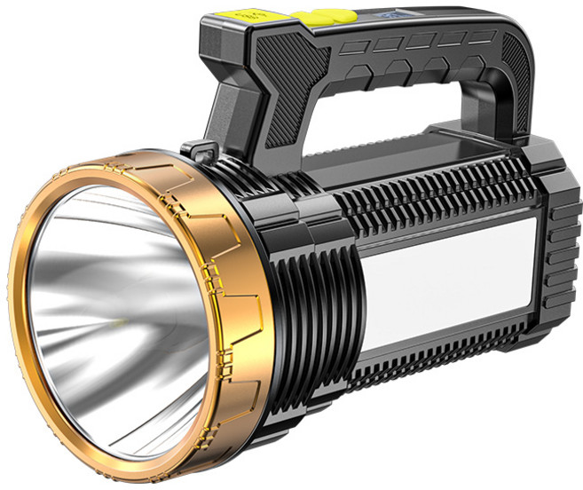 微笑鯊正品 ST3424 高亮手提燈 太陽能 強光手電筒 LED ST-3424 多光源探照燈 露營夜釣巡邏警示燈, 1個