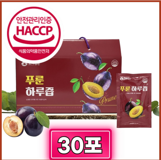 푸룬주스 푸른 스틱 푸른 푸룬즙 해썹 어르신 식이섬유, 1세트, 2.1L