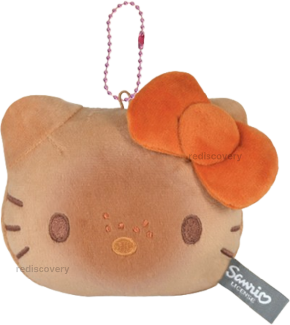 헬로키티 모닝빵 인형 키링 키티 베이커리, 1개, 브라운, 13cm