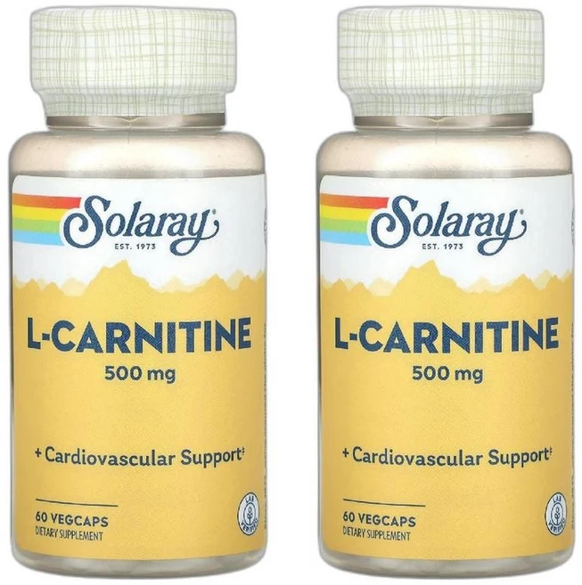 쏠라레이 l-카르니틴 500mg 60 베지캡슐, 60정, 2개 - 쿠팡