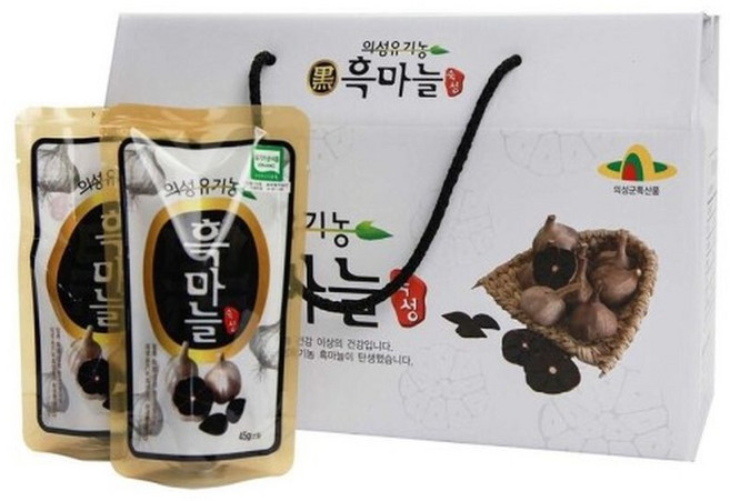 의성오가닉 통 흑마늘 1달분 45gX10봉/흑마늘/액기스/부모님/영양즙//맛있는/명절/선물용/추석/설날, 의성오가닉 통 흑마늘 1달분 45gX10봉/흑마늘/액기, 10개, 45g