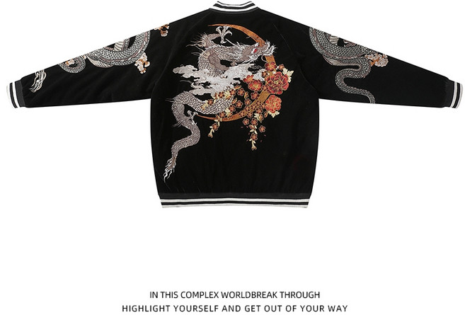 벨벳 드래곤 스카잔 점퍼 가을 겨울 아우터 자수 용 아구잠바