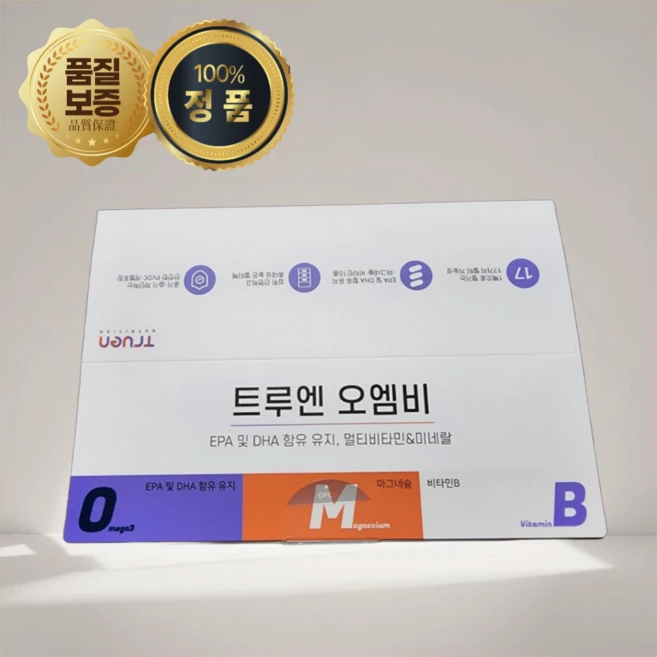 트루엔 오엠비 오마비 세트 알티지 RTG 오메가3 마그네슘 멀티 비타민B 90캡슐, 109.2g, 1개 - 쿠팡