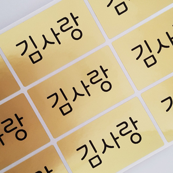 네임코코 특대형 방수 네임스티커, 452-특대형골드 기본그림