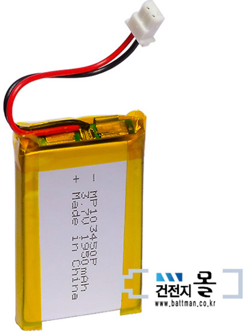 맥스파워 리튬폴리머 충전용 건전지 MP103450P-PCM (3.7V 1950mAh) C5264RB (KC인증제품), 1개, 1개입