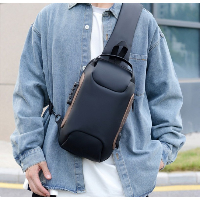 알엠즈 남성 슬링백 도난방지 크로스백 자전거 라이딩 여행 방수 데일리 가방