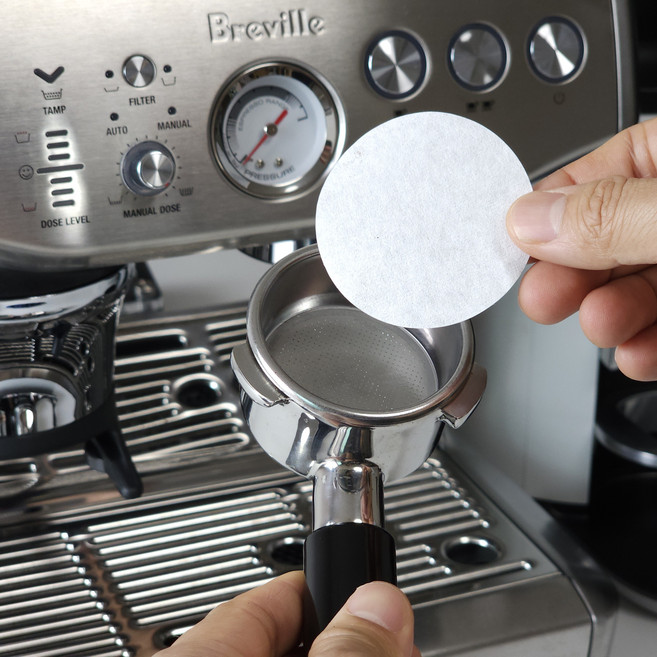 빈플랜트 커피 필터 원형 종이 포터필터 여과지 모카포트, 1세트, 100개, 58mm 화이트