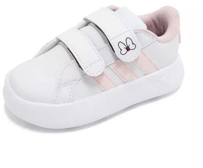 에스마켓 S마켓 아디다스 GRAND C GRAND COURT MINNIE JQ8070 그랜드코트 미니 아동 가벼운 쿠션좋은 끈없는 벨크로 아동 키즈 슈즈 미니마우스