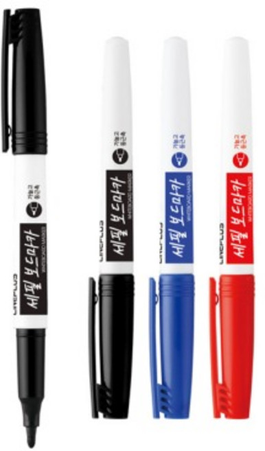 라인플러스 2mm 가는닙 세필 화인 보드마카 3색세트