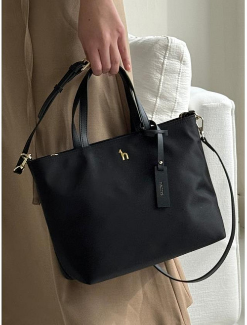 헤지스 퍼피 로고 나일론 토트 겸 숄더백 HIBA6E920BK