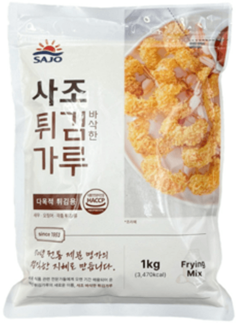 사조 바삭한 튀김가루 1kg, 2개