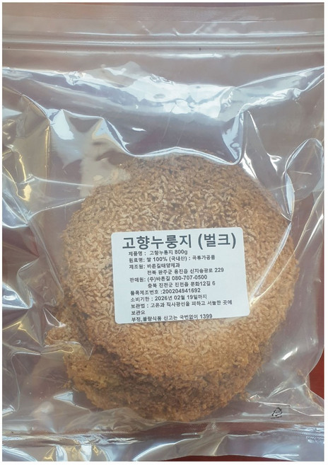 고향누룽지(벌크) 800g, 2개