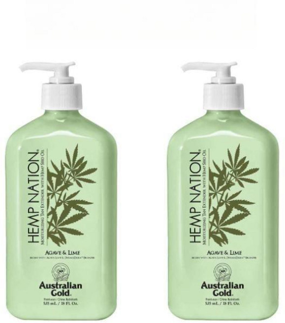 오스트레일리안 골드 헴프 네이션 바디로션 아가베 라임 535ml 2개