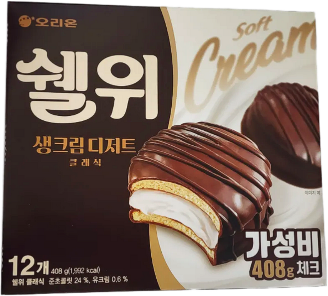 오리온 쉘위 클래식 생크림 디저트, 408g, 19개