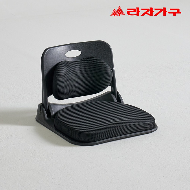 라자가구 코어핏 플러스 접이식 요추받침 등받이 좌식의자 국내제작, 화이트그레이, 1개