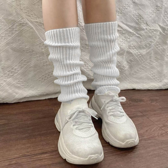 [더문풀문] 골지니트레그워머 발레 발토시 여성 니트 롱 코디 Y2K