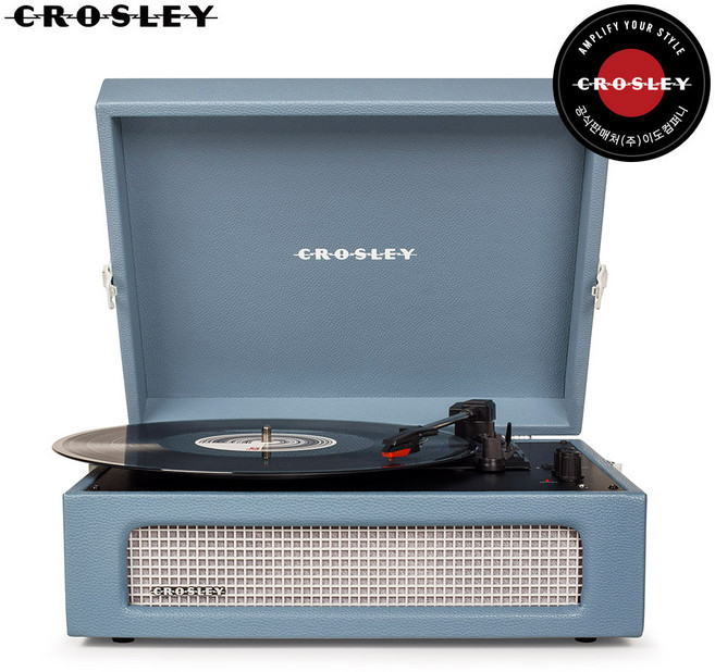 크로슬리 보이저 블루투스 턴테이블 LP플레이어 LP턴테이블 CR8017, Washed Blue