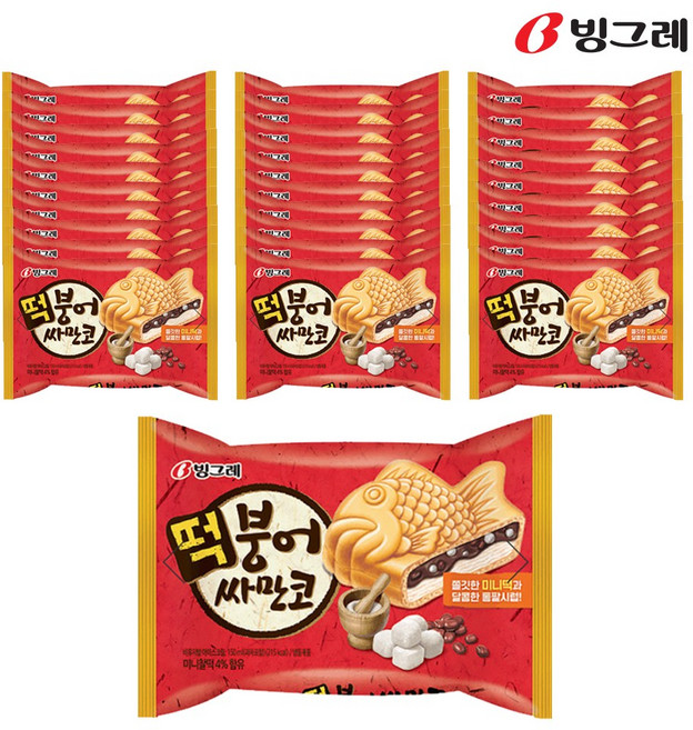 빙그레 떡붕어싸만코 한박스 아이스크림, 150ml, 30개