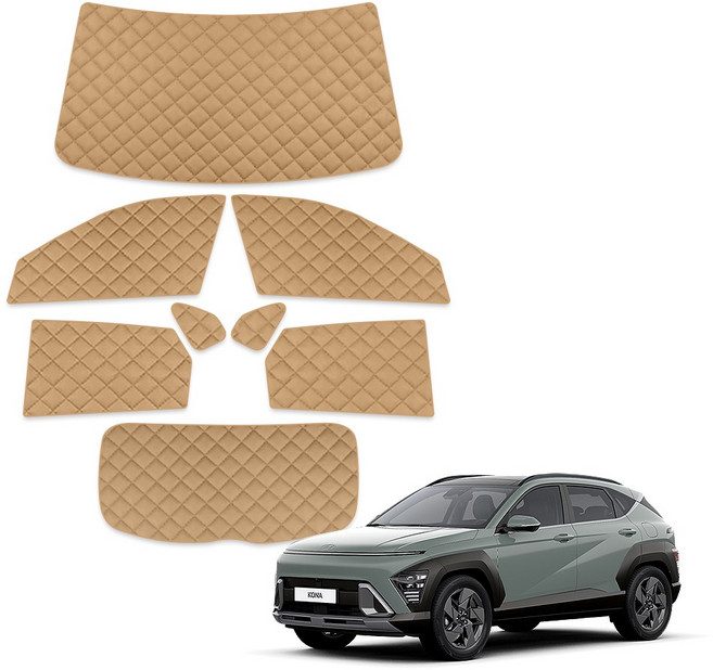 루젠 디 올 뉴 코나 (SX2) 차박커튼 캠핑 암막 햇빛가리개, 1세트, 새들브라운