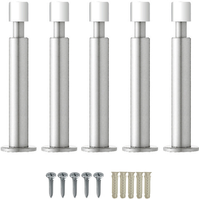 무드체인지 방문 완충 스프링 도어스토퍼 AL 실버, 5개