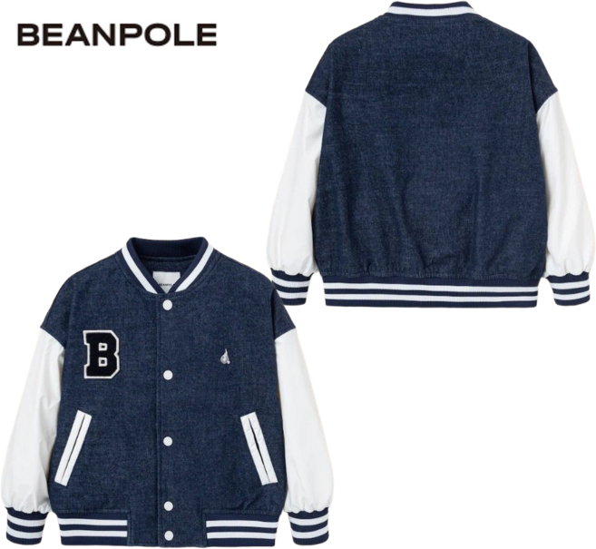[매장 발송] 빈폴키즈 남여 공용 데님 야구 점퍼