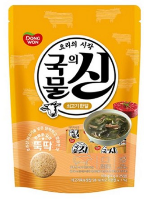동원 국물의 신 쇠고기한알, 100g, 4개