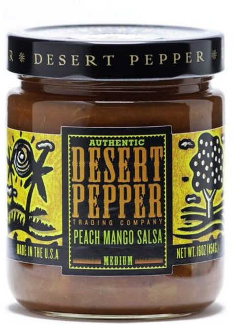 데저트 페퍼 복숭아 망고 살사 미디엄 핫 16 온스 Desert Pepper Peach Mango Salsa Medium 16-Ounce, 1개, 454g