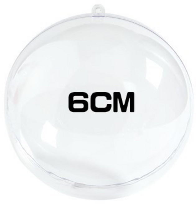 透明裝飾球 DIY聖誕掛飾 塑膠扭蛋殼, 1個, 6CM