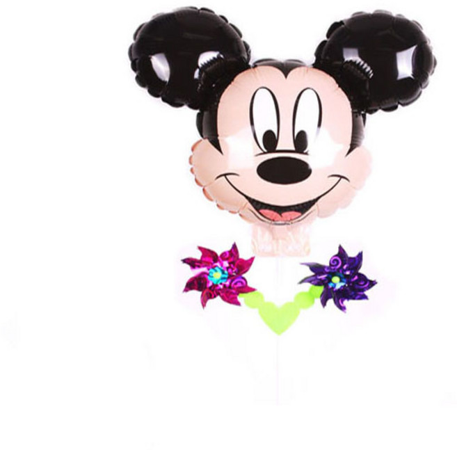 풍선나라제품 바람개비풍선 캐릭터풍선, 1개, 미키마우스