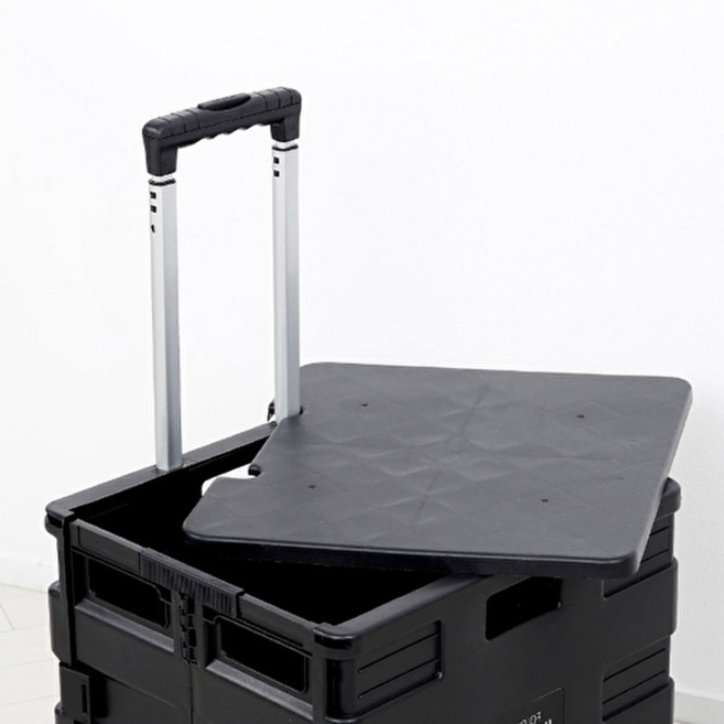 홈앤하우스 접이식 핸드카트 뚜껑, 블랙, 1개