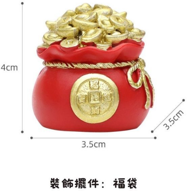 Q版媽祖公仔 招財開運神像 家居辦公擺飾 祈福好物, 開運擺件：福袋